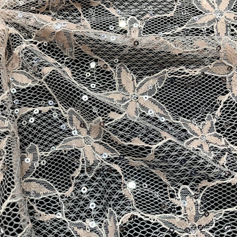 Lace Fabric Sequin Kids Polyester for Women's Wear Wholesale Supplier 6